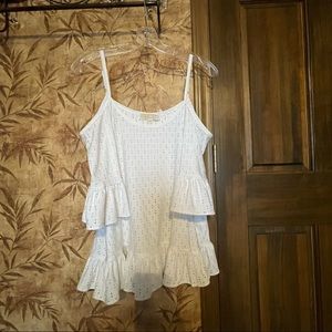 Michael Kors cold shoulder top in WHITE